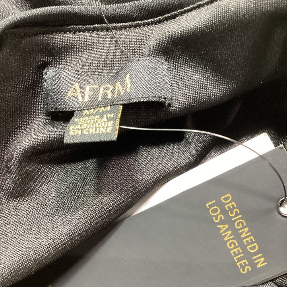 Afrm Sleek Noir Silas Mini Dress Size M NWT - Picture 4 of 4